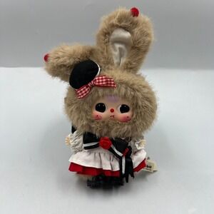 Baby Three Gothic Lolita Bunny Plush DPL4319 Black White Red Dress Mini Top Hat